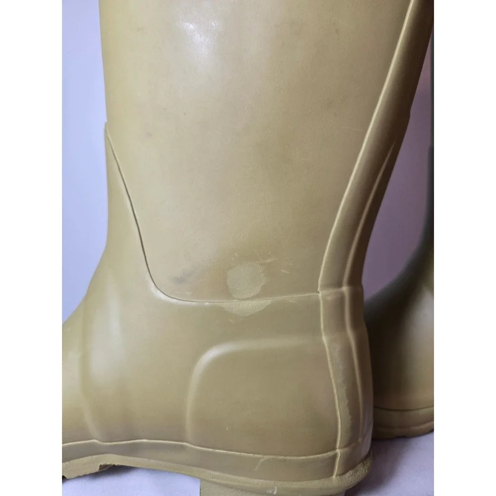 Hunter Original Tall Rain Boots Olive Green Matte Waterproof Wellington Womens 6